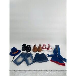 Mixed Lot of Build A Bear B.A.B Clothing SKIRT JEANS SHOES COWBOY BOOTS